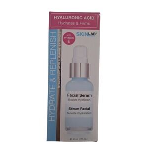 SkinLab Hydrate & Replenish Facial Serum With Vitamin E 1oz. Hyaluronic Acid NEW